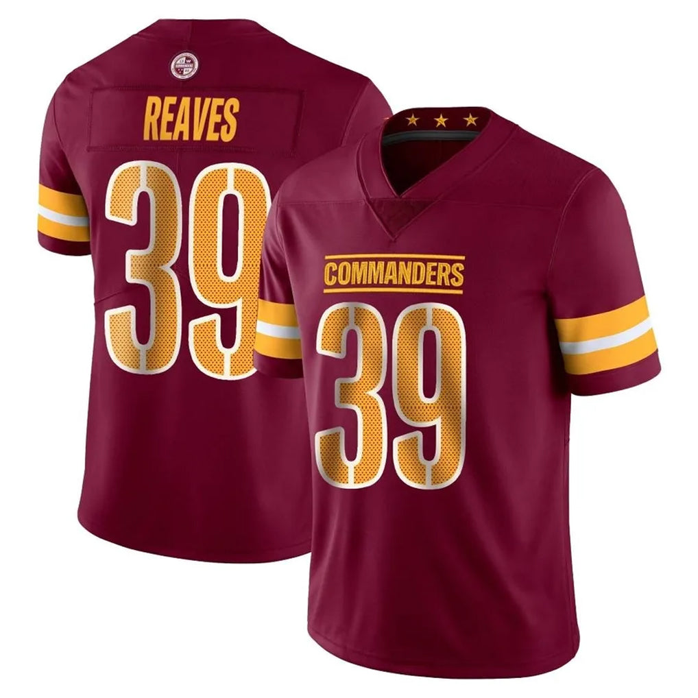 Tuec W.Commanders #39 Jeremy Reaves Player Burgundy Limited Vapor Home Game Stitched Jerseys