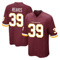 Tuec W.Commanders #39 Jeremy Reaves Player Burgundy Team Color Home Game Stitched Jerseys