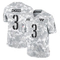 Tuec W.Commanders #3 Stefon Diggs Player Arctic Camo Limited Salute To Service Home Game Stitched Jerseys