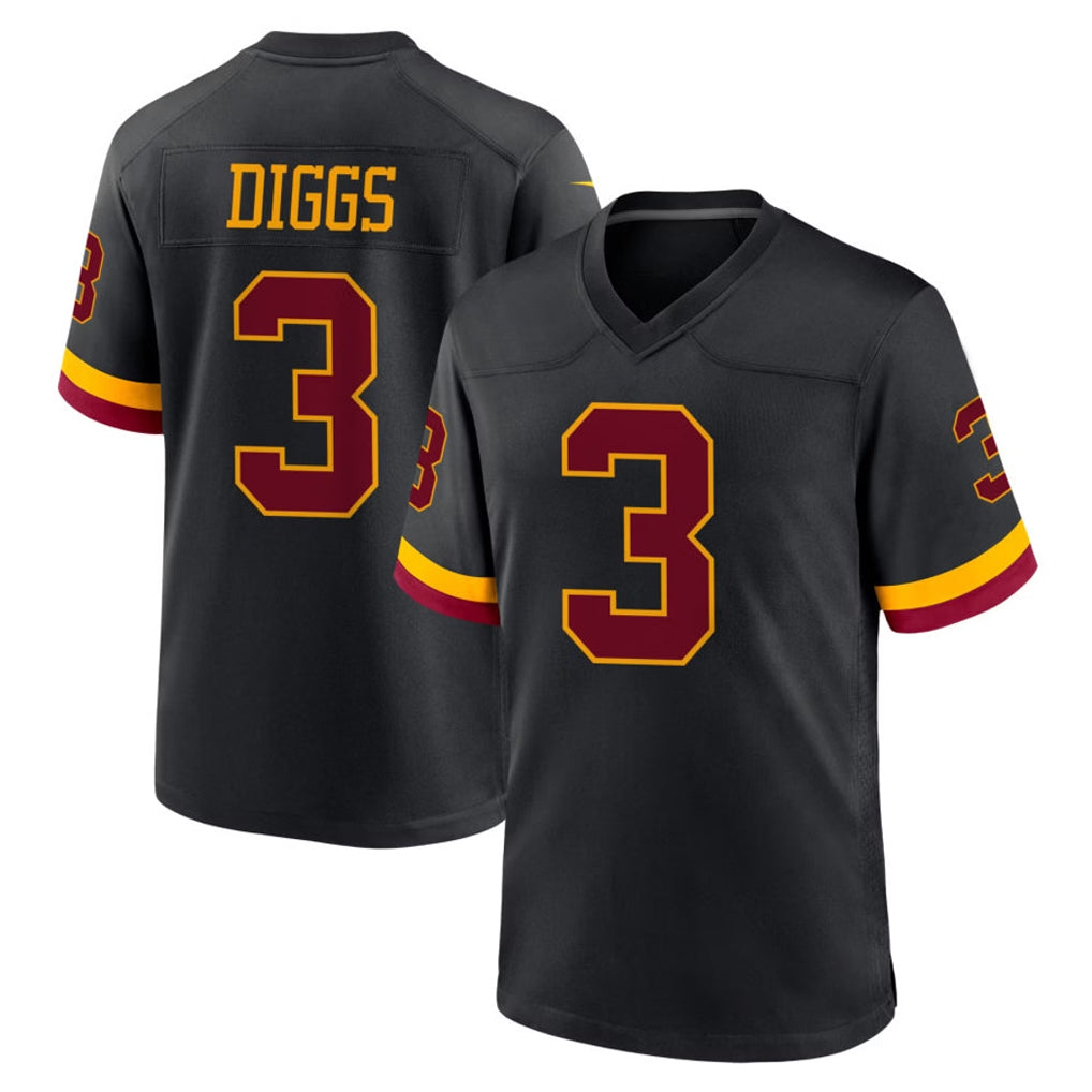 Tuec W.Commanders #3 Stefon Diggs Player Black Limited Home Game Stitched Jerseys