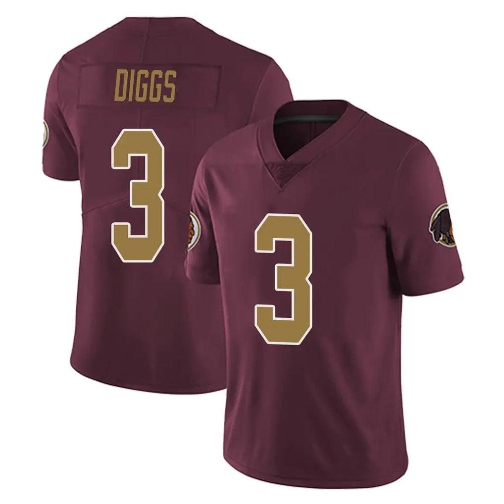 Tuec W.Commanders #3 Stefon Diggs Player Burgundy Alternate Vapor Untouchable Home Game Stitched Jerseys