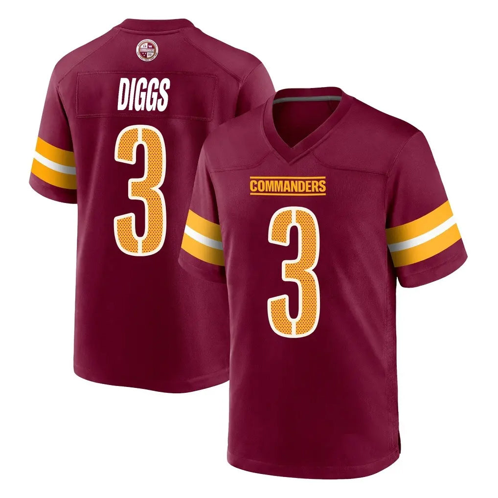 Tuec W.Commanders #3 Stefon Diggs Player Burgundy Home Game Stitched Jerseys