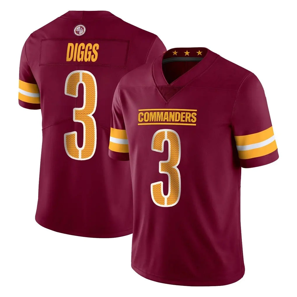 Tuec W.Commanders #3 Stefon Diggs Player Burgundy Limited Vapor Home Game Stitched Jerseys