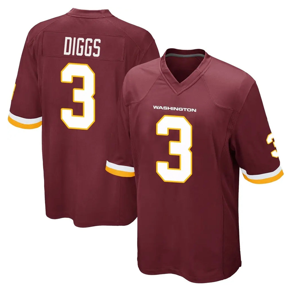 Tuec W.Commanders #3 Stefon Diggs Player Burgundy Team Color Home Game Stitched Jerseys