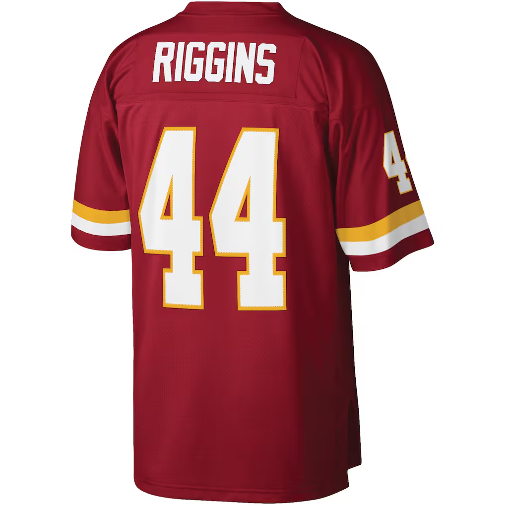 Tuec W.Commanders #44 John Riggins Mitchell & Ness Burgundy Legacy Stitched Puhic Replica Jersey