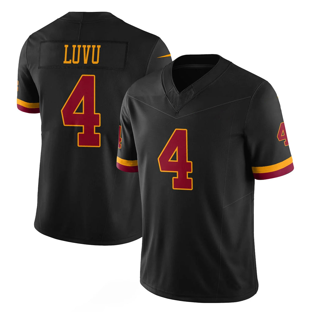 Tuec W.Commanders #4 Frankie Luvu Player Black Limited Vapor Home Game Stitched Jerseys
