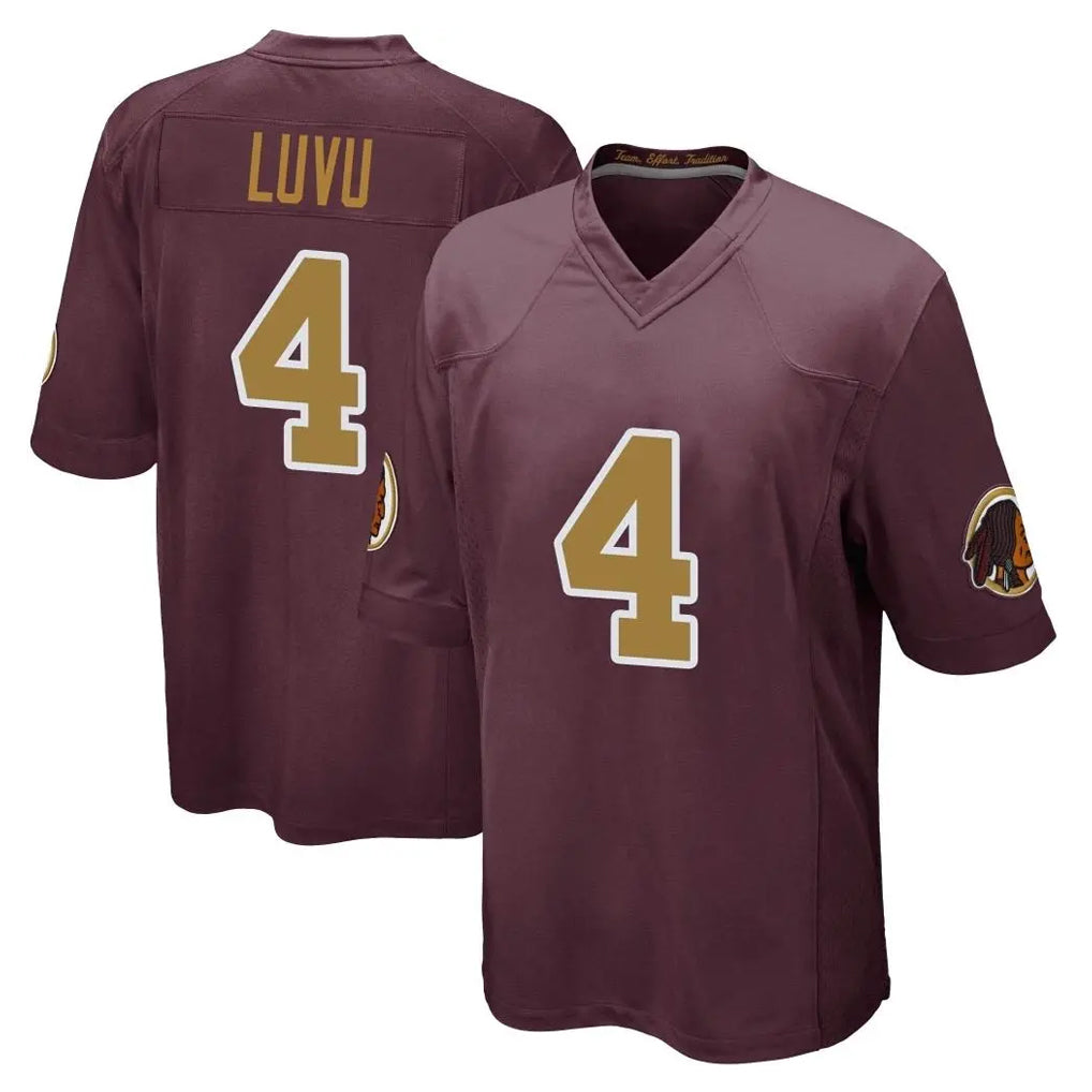 Tuec W.Commanders #4 Frankie Luvu Player Burgundy Alternate Home Game Stitched Jerseys