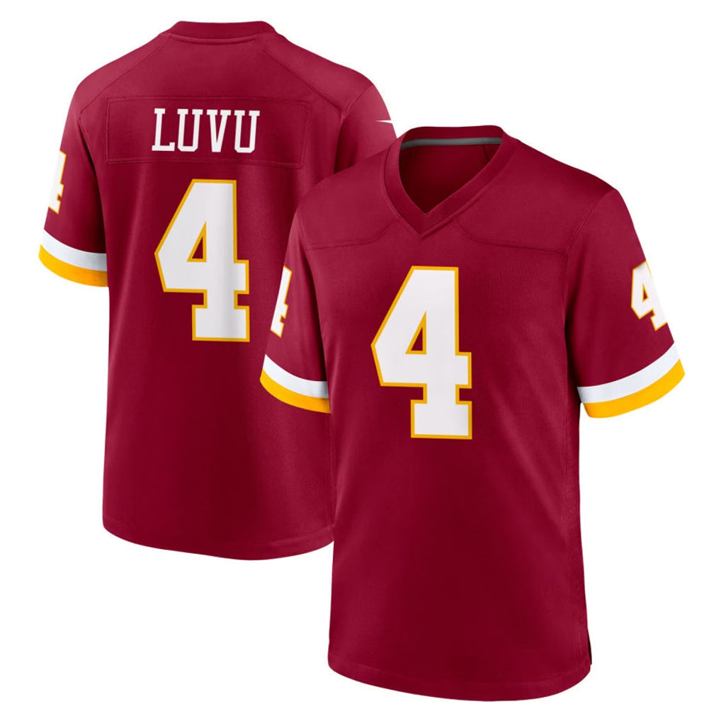 Tuec W.Commanders #4 Frankie Luvu Player Burgundy Game Home Stitched Jerseys