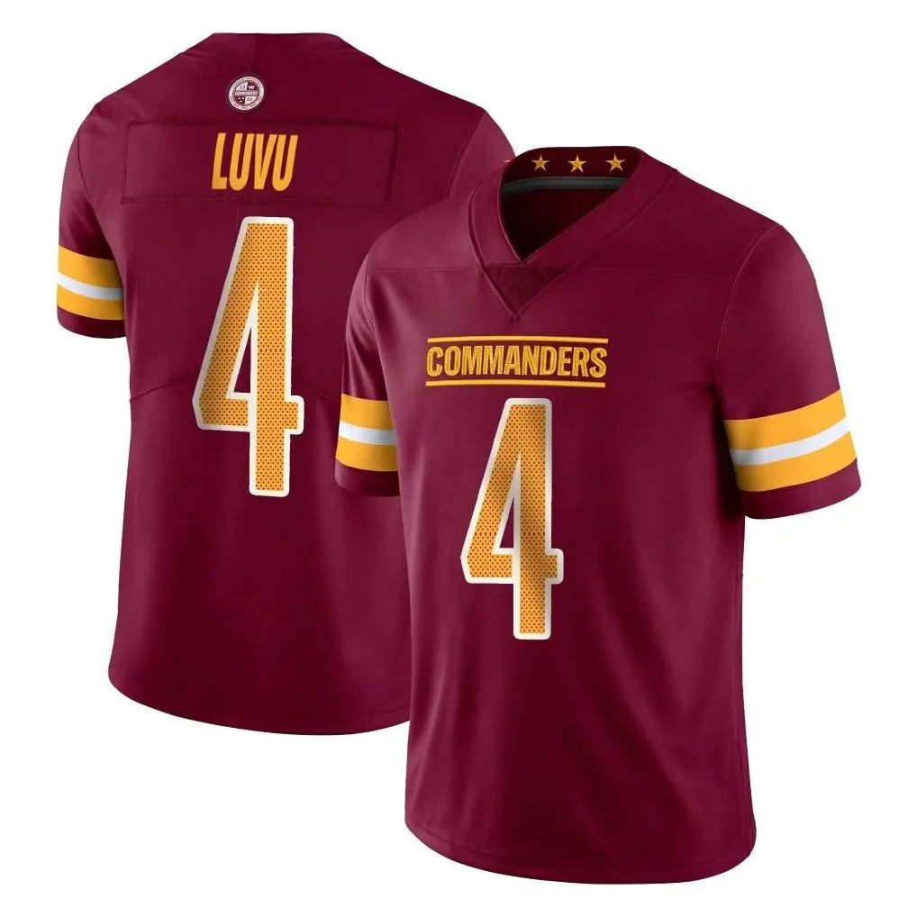 Tuec W.Commanders #4 Frankie Luvu Player Burgundy Limited Vapor Home Game Stitched Jerseys
