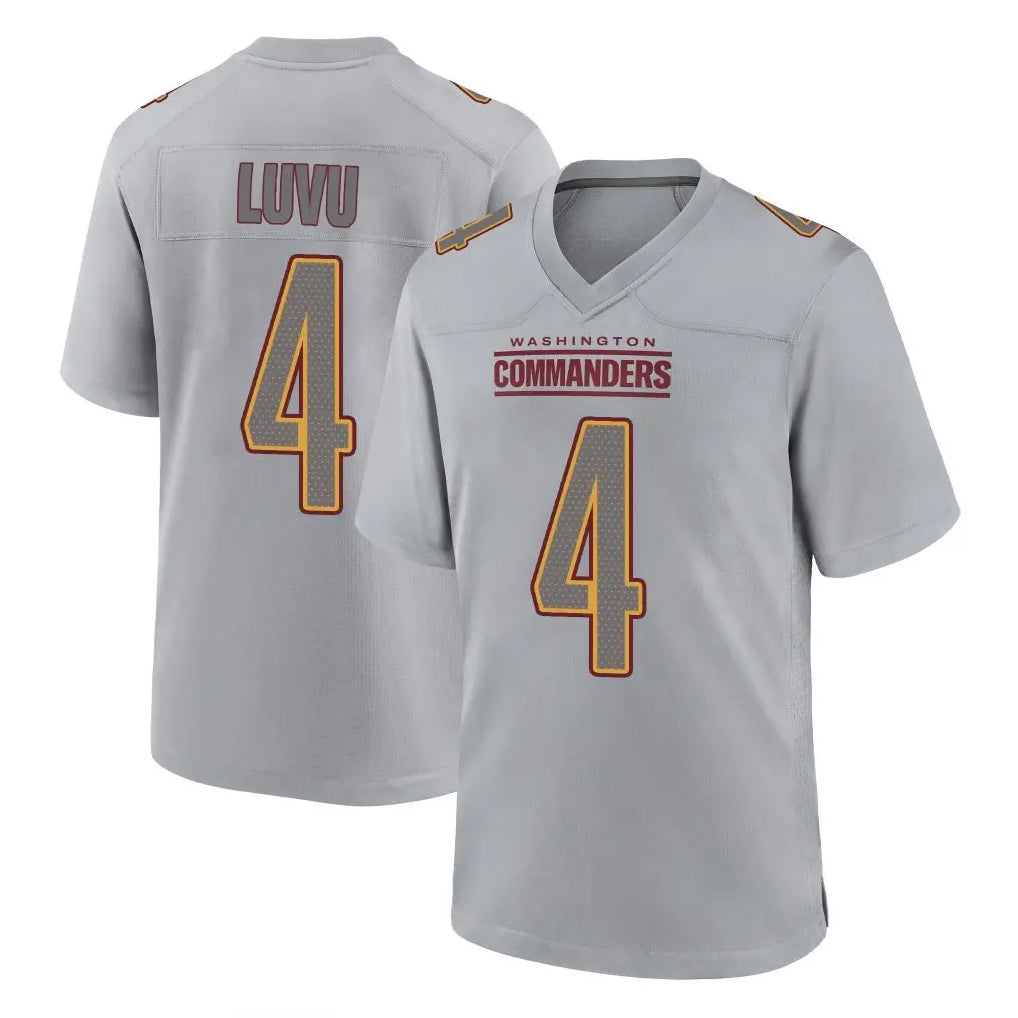 Tuec W.Commanders #4 Frankie Luvu Player Gray Atmosphere Fashion Home Game Stitched Jerseys
