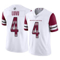 Tuec W.Commanders #4 Frankie Luvu Player White Limited Vapor Home Game Stitched Jerseys
