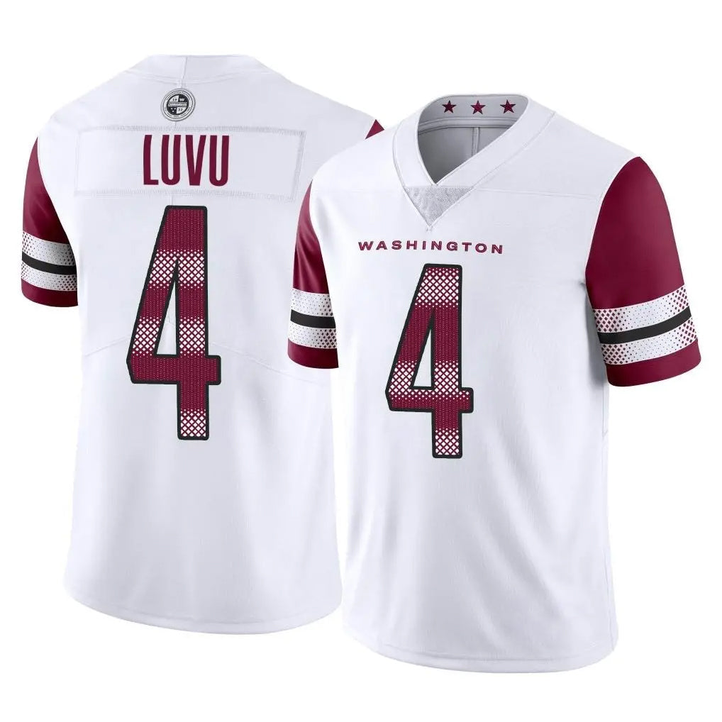 Tuec W.Commanders #4 Frankie Luvu Player White Limited Vapor Home Game Stitched Jerseys