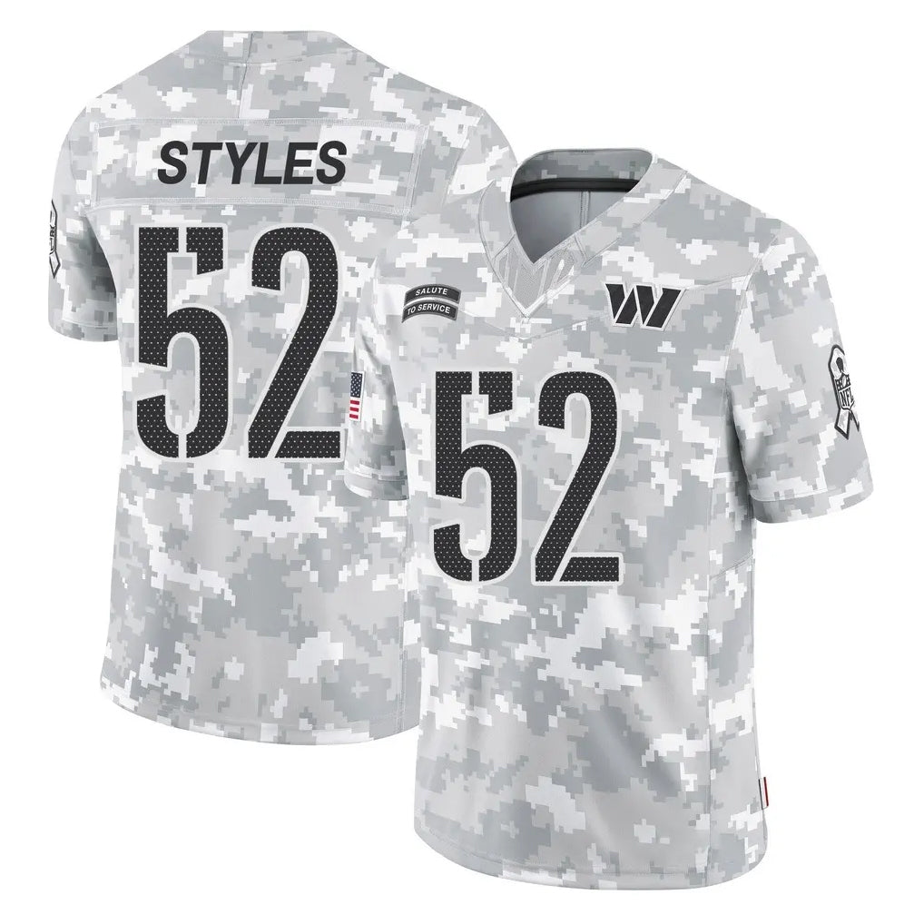 Tuec W.Commanders #52 Sonny Styles Player Arctic Camo Limited Salute To Service Home Game Stitched Jerseys