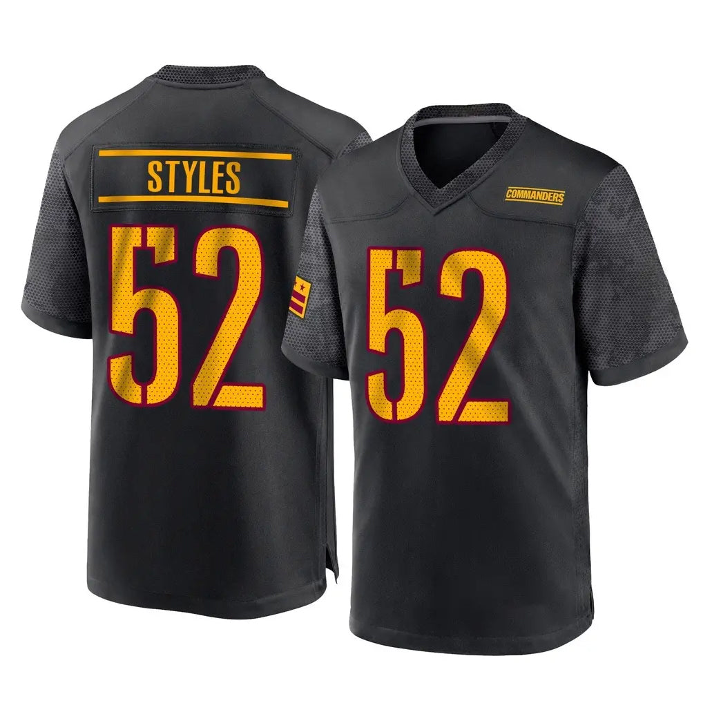 Tuec W.Commanders #52 Sonny Styles Player Black Home Game Stitched Jerseys