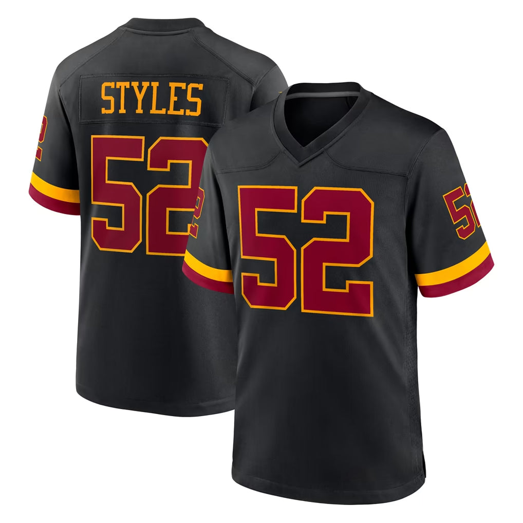 Tuec W.Commanders #52 Sonny Styles Player Black Limited Home Game Stitched Jerseys