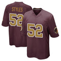Tuec W.Commanders #52 Sonny Styles Player Burgundy Alternate Home Game Stitched Jerseys