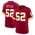 Tuec W.Commanders #52 Sonny Styles Player Burgundy Game Home Stitched Jerseys