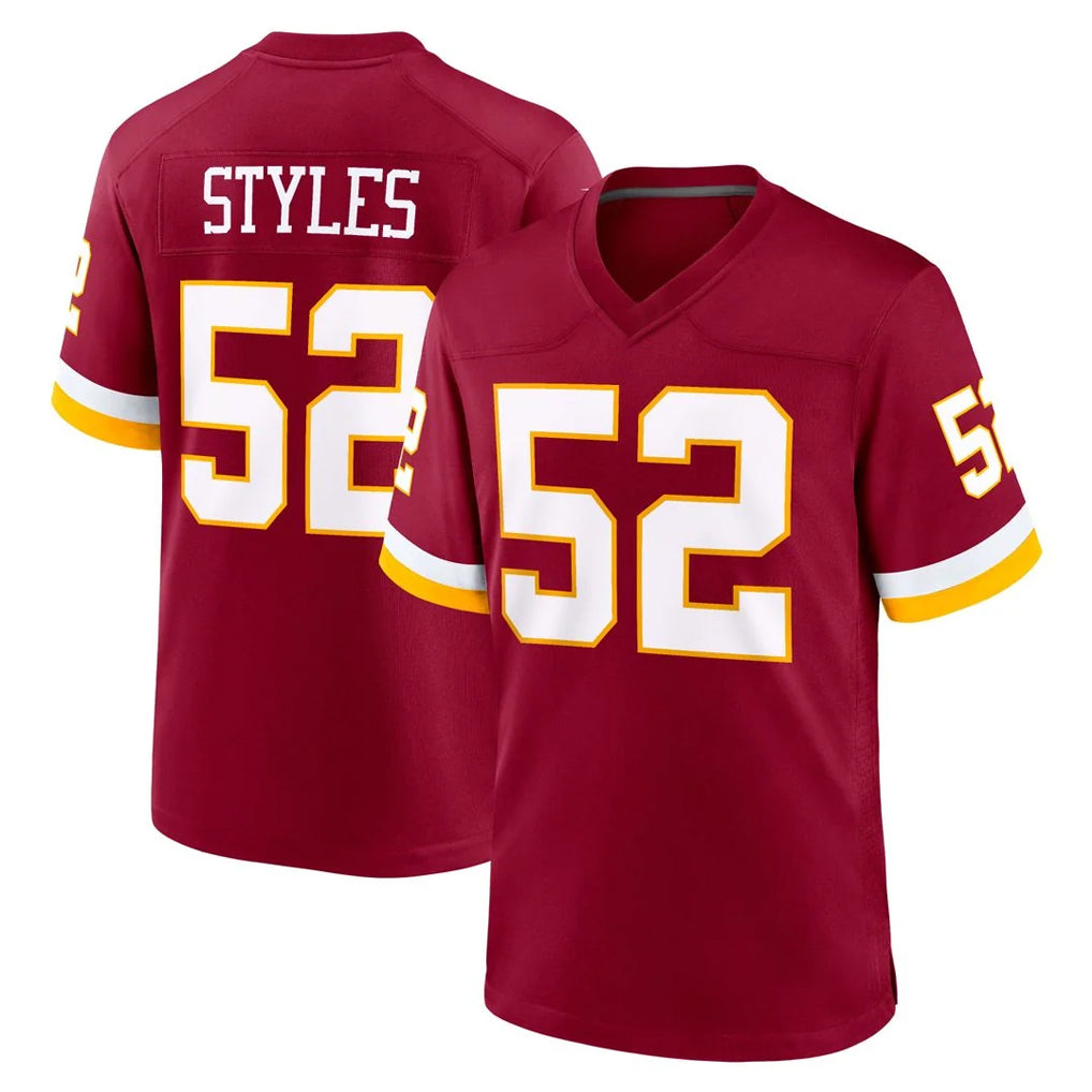Tuec W.Commanders #52 Sonny Styles Player Burgundy Game Home Stitched Jerseys