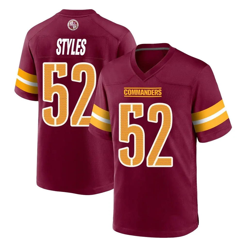 Tuec W.Commanders #52 Sonny Styles Player Burgundy Home Game Stitched Jerseys