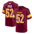 Tuec W.Commanders #52 Sonny Styles Player Burgundy Home Game Stitched Jerseys
