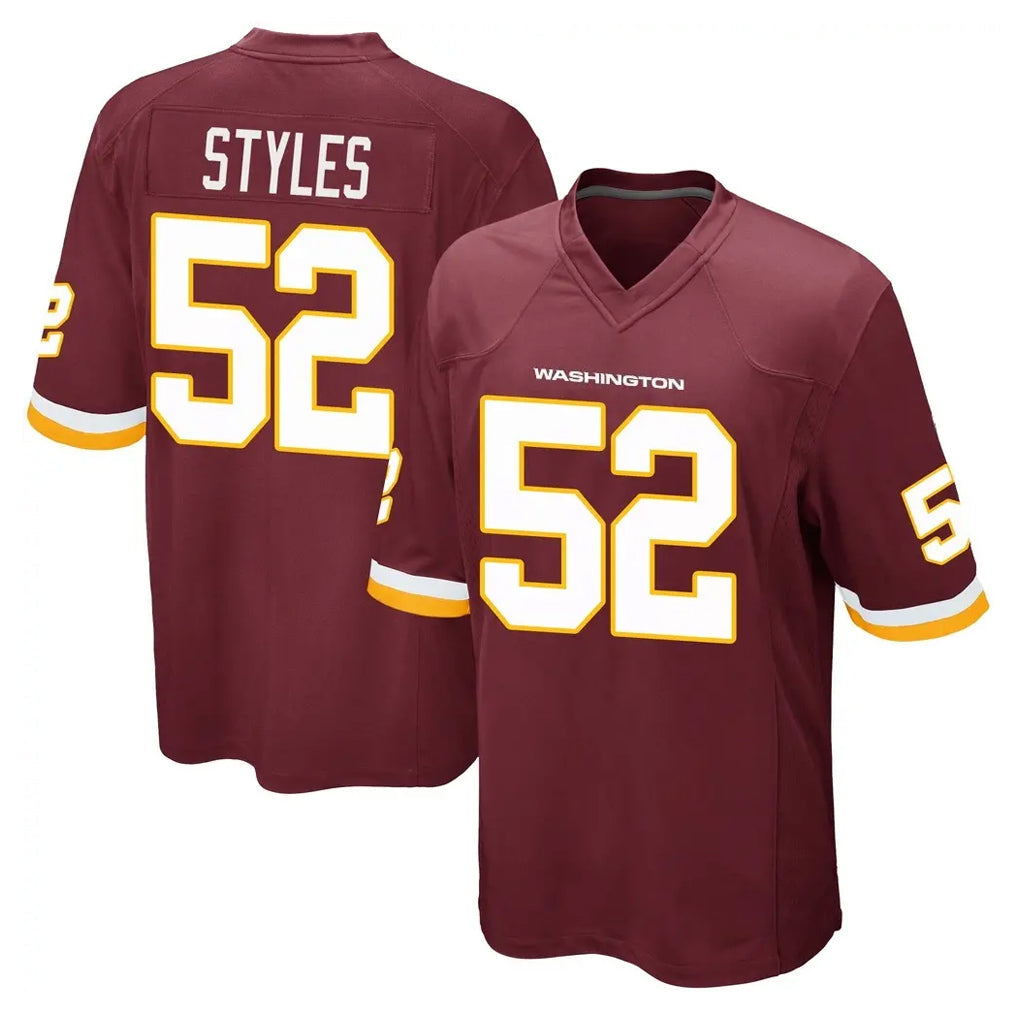 Tuec W.Commanders #52 Sonny Styles Player Burgundy Team Color Home Game Stitched Jerseys