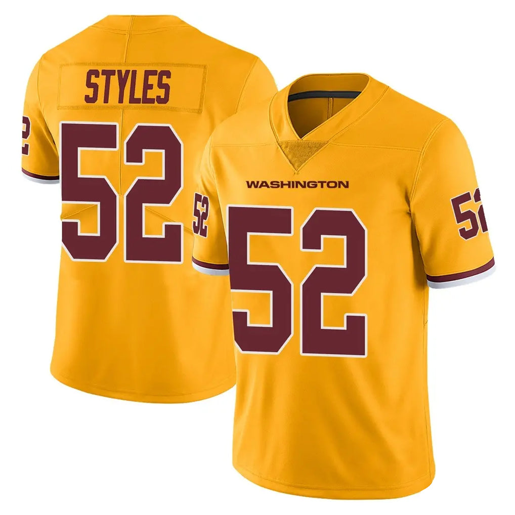 Tuec W.Commanders #52 Sonny Styles Player Gold Limited Color Rush Home Game Stitched Jerseys