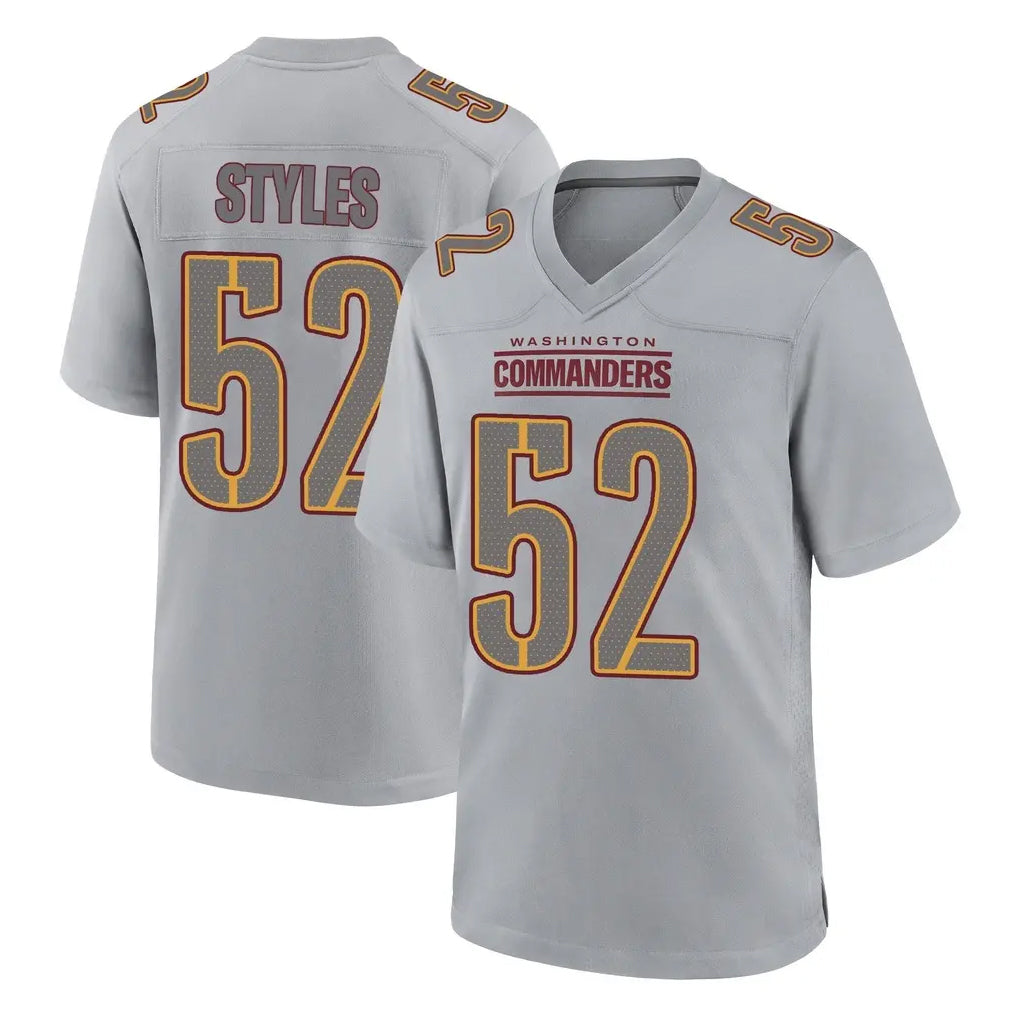 Tuec W.Commanders #52 Sonny Styles Player Gray Atmosphere Fashion Home Game Stitched Jerseys
