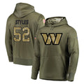 Tuec W.Commanders #52 Sonny Styles Player Olive Salute to Service Pullover Hoodie Limited Home Game Stitched Jerseys