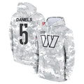 Tuec W.Commanders #5 Jayden Daniels Player Arctic Camo Limited Salute to Service Pullover Hoodies Game Stitched Jerseys