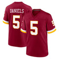 Tuec W.Commanders #5 Jayden Daniels Player Burgundy Game Home Stitched Jerseys