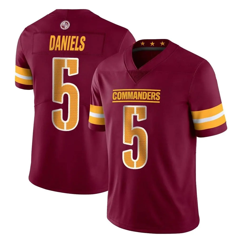 Tuec W.Commanders #5 Jayden Daniels Player Burgundy Limited Vapor Home Game Stitched Jerseys