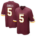 Tuec W.Commanders #5 Jayden Daniels Player Burgundy Team Color Home Game Stitched Jerseys