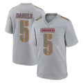 Tuec W.Commanders #5 Jayden Daniels Player Gray Atmosphere Fashion Home Game Stitched Jerseys