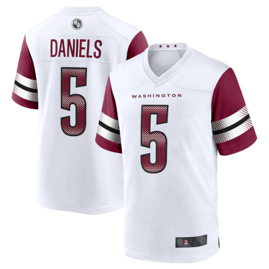 tuec W.Commanders #5 Jayden Daniels White 2024 Draft First Round Pick Player Game Stitched Jerseys