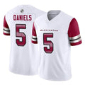 Tuec W.Commanders #5 Jayden Daniels White Vapor F.U.S.E. Limited Home Game Stitched Jerseys