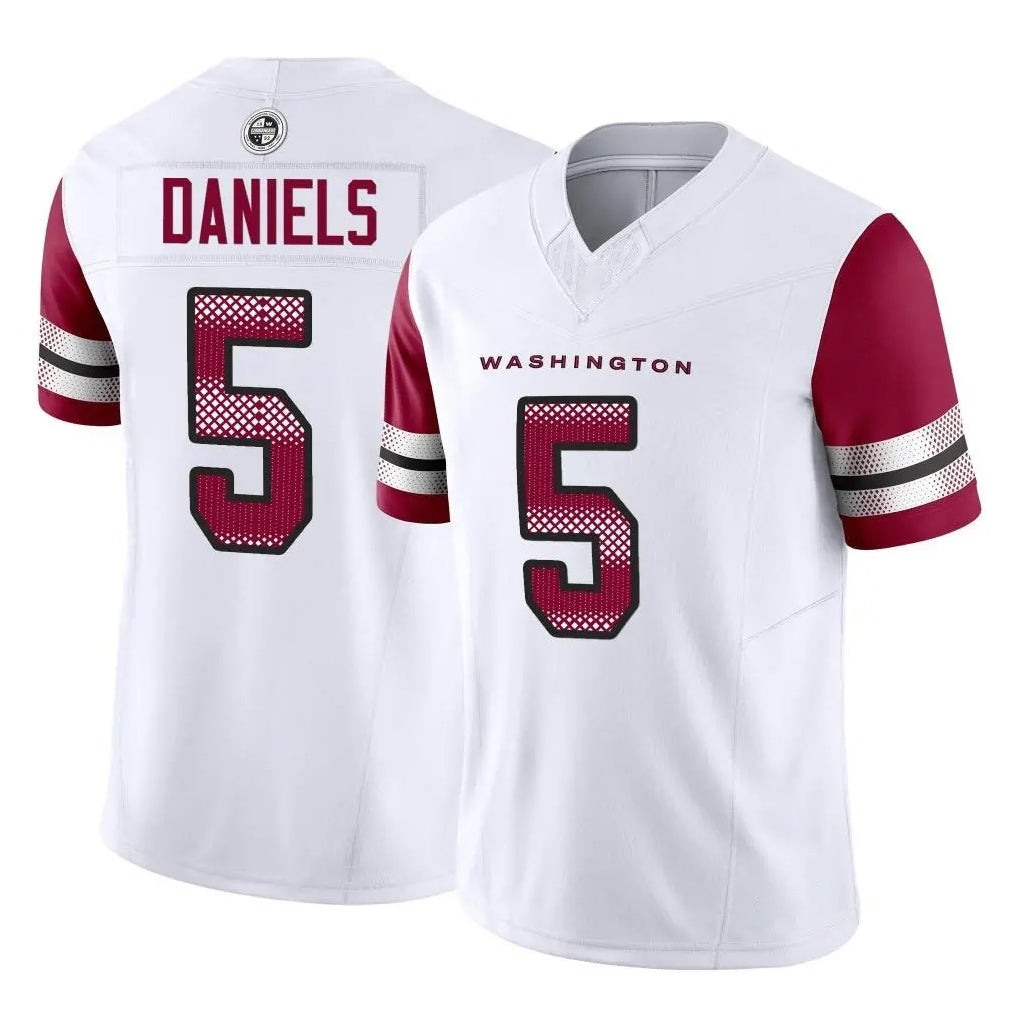 Tuec W.Commanders #5 Jayden Daniels White Vapor F.U.S.E. Limited Home Game Stitched Jerseys
