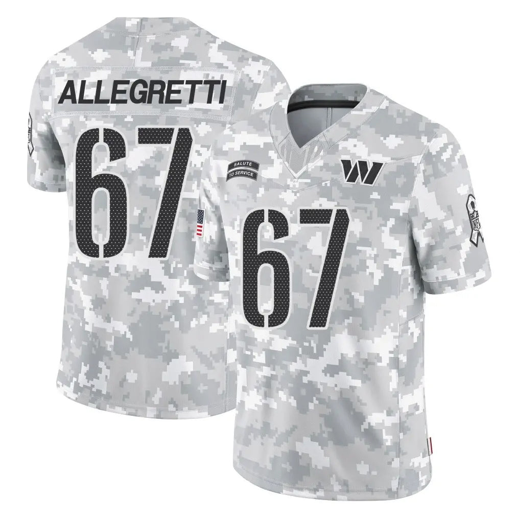 Tuec W.Commanders #67 Nick Allegretti Player Arctic Camo Limited Salute To Service Home Game Stitched Jerseys