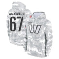 Tuec W.Commanders #67 Nick Allegretti Player Arctic Camo Limited Salute to Service Pullover Hoodies Game Stitched Jerseys