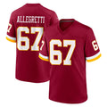 Tuec W.Commanders #67 Nick Allegretti Player Burgundy Game Home Stitched Jerseys