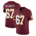 Tuec W.Commanders #67 Nick Allegretti Player Burgundy Limited Team Color Vapor Untouchable Home Game Stitched Jerseys
