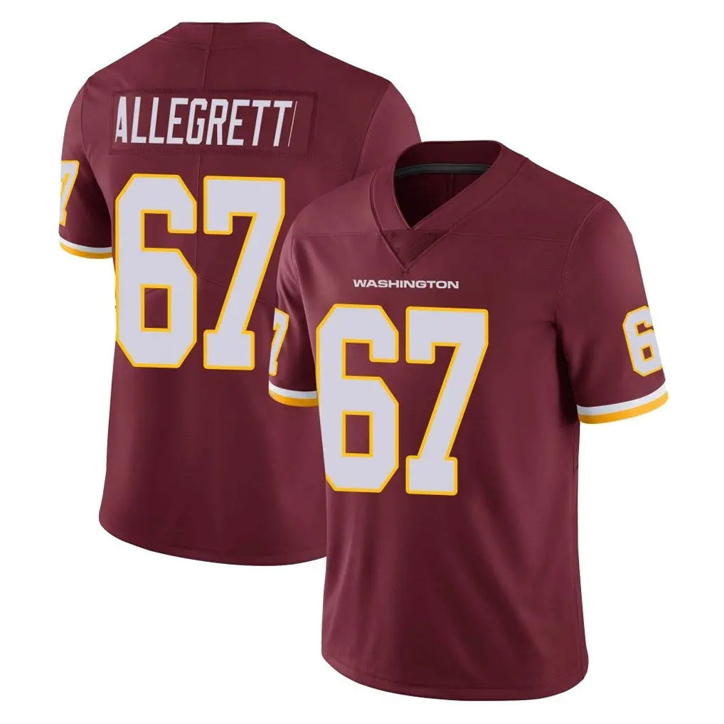 Tuec W.Commanders #67 Nick Allegretti Player Burgundy Limited Team Color Vapor Untouchable Home Game Stitched Jerseys