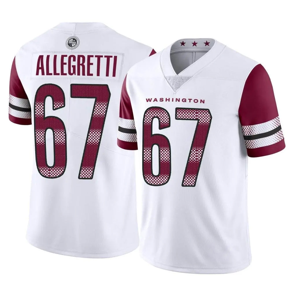 Tuec W.Commanders #67 Nick Allegretti Player White Limited Vapor Home Game Stitched Jerseys