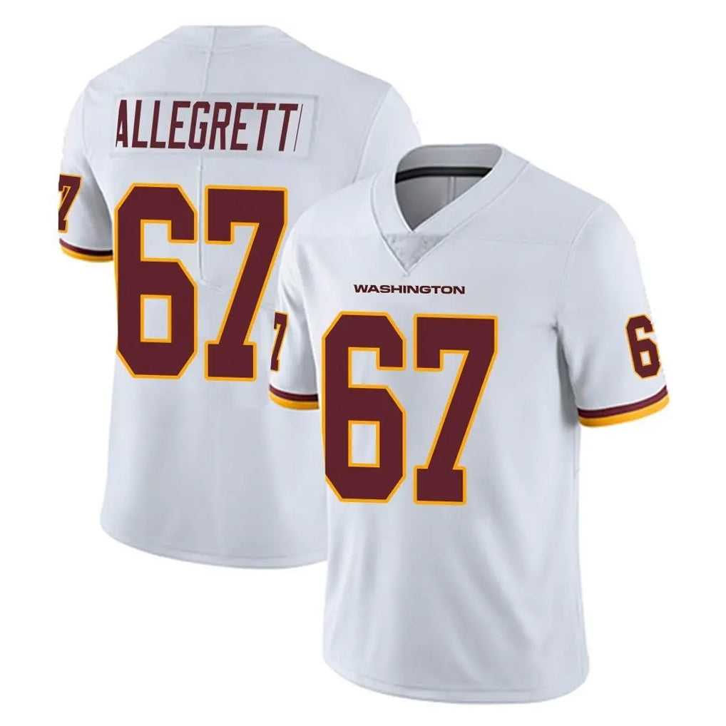 Tuec W.Commanders #67 Nick Allegretti Player White Limited Vapor Untouchable Home Game Stitched Jerseys