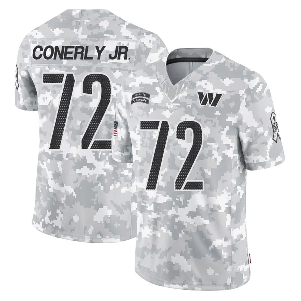 Tuec W.Commanders #72 Josh Conerly Jr. Player Arctic Camo Limited Salute To Service Home Game Stitched Jerseys