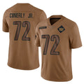 Tuec W.Commanders #72 Josh Conerly Jr. Player Brown Limited Salute To Service Home Game Stitched Jerseys