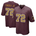 Tuec W.Commanders #72 Josh Conerly Jr. Player Burgundy Alternate Home Game Stitched Jerseys