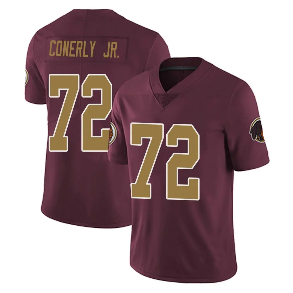 Tuec W.Commanders #72 Josh Conerly Jr. Player Burgundy Alternate Vapor Untouchable Home Game Stitched Jerseys