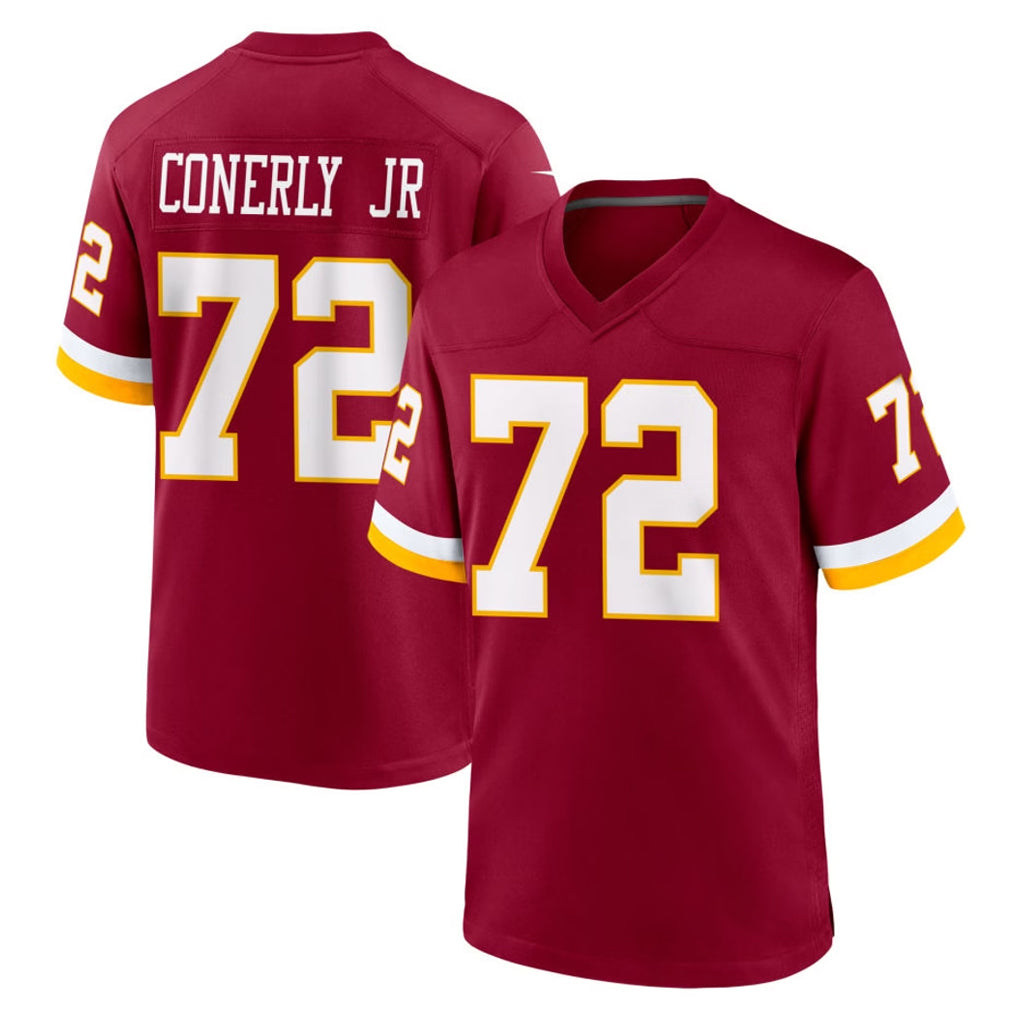 Tuec W.Commanders #72 Josh Conerly Jr. Player Burgundy Game Home Stitched Jerseys