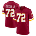 Tuec W.Commanders #72 Josh Conerly Jr. Player Burgundy Game Home Stitched Jerseys