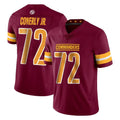 Tuec W.Commanders #72 Josh Conerly Jr. Player Burgundy Limited Vapor Home Game Stitched Jerseys